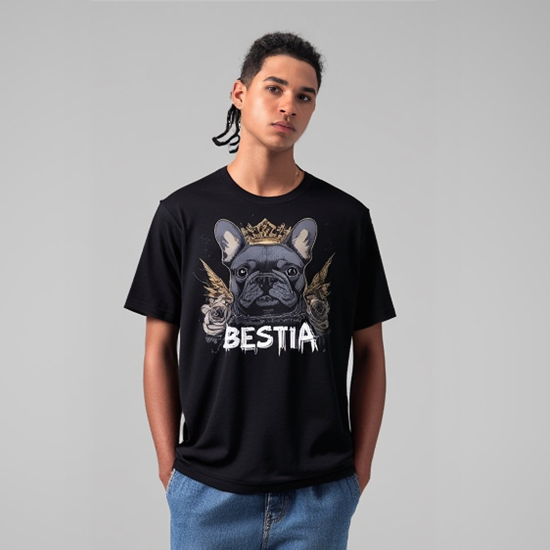 French Bulldog T-shirt Black-2