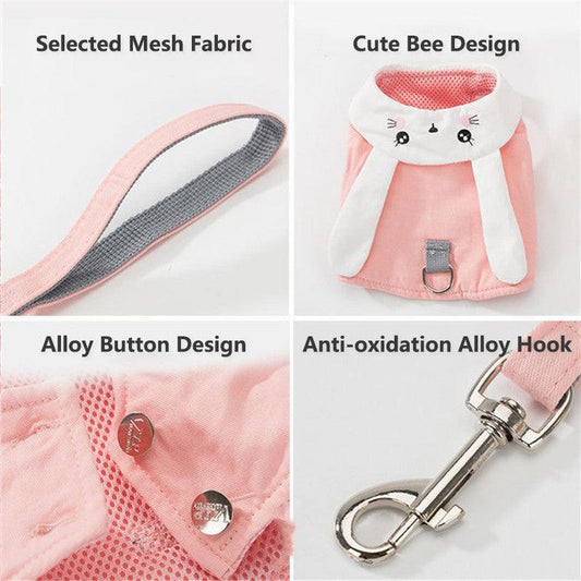Cuddly Bunny Pet Harness And Leash Set-1