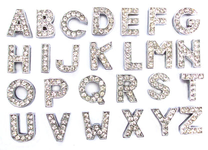 Crystal Slider Letters 10mm - Silver-1