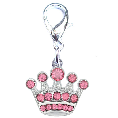 Crystal Crown Dog Cat Charm Pink-0