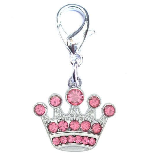 Crystal Crown Dog Cat Charm Pink-0